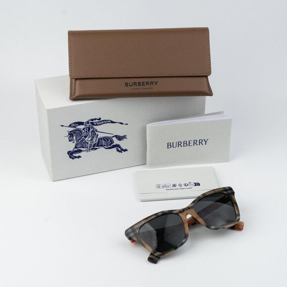 NEW Burberry Elsa BE4346 394487 Brown Grey Women Sunglasses